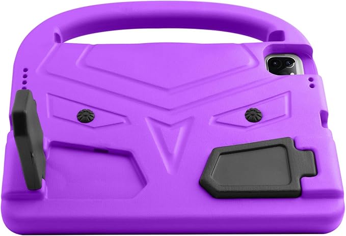 Kids Case for iPad Pro 11 2022/2021/2020 (4th/3rd/2nd Generation), Techcircle Child Shock Proof EVA Protective [Support Pencil Charging] Handle Stand Case for iPad Air 5/4 Gen 10.9" 2022/2020, Purple