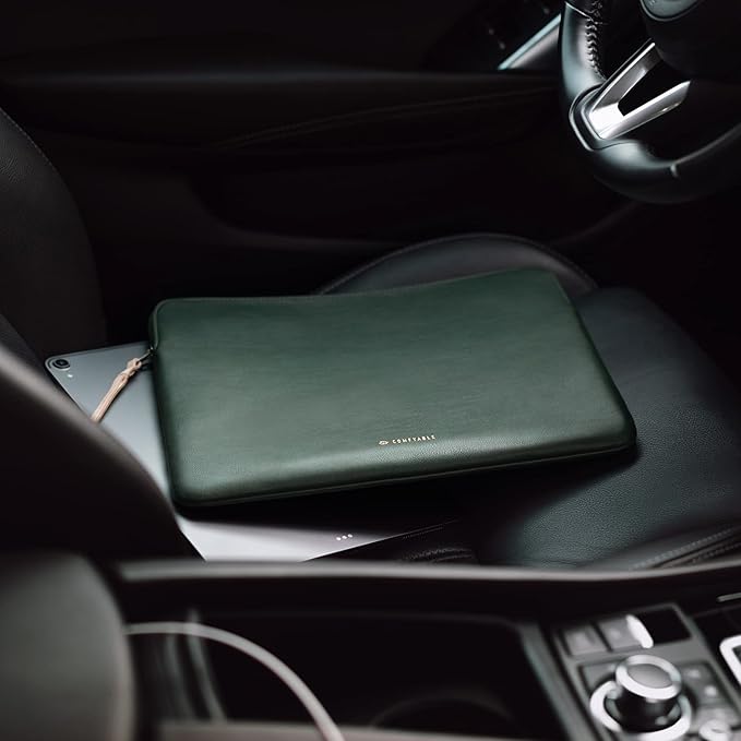 Comfyable Tablet Sleeve Compatible with iPad Air 11" M4 2026, iPad Pro 11 Inch M5 & Smart/Magic Keyboard with Pencil Holder-PU Leather Bag Water-Resistant Slim Case - Midnight Green