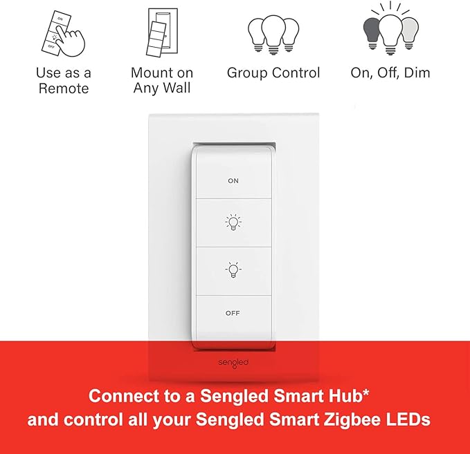 Sengled Smart Light Bulbs, Alexa Light Bulbs RGB Color Changing, Smart Bulb That Compatible with Alexa, Google Home, 3 Pack Starter Kit with Smart Switch, A19 E26 Dimmable LED 60W Equivalent, 800LM