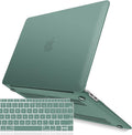 IBENZER Compatible with MacBook Air 11 Inch Case Model A1370 A1465, Soft Touch Plastic Hard Shell Case Bundle with Keyboard Cover for Mac Air 11, Midnight Green, A11MTGN+1