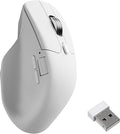 Keychron M6 Wireless All Silent Gaming Optical Mouse, 8000Hz Tri-Mode 2.4 GHz/Bluetooth 5.3/Wired, PixArt 3950 Sensor, 30000 DPI, Magnetic Metal Scroll Wheel for Windows PC/Mac - White
