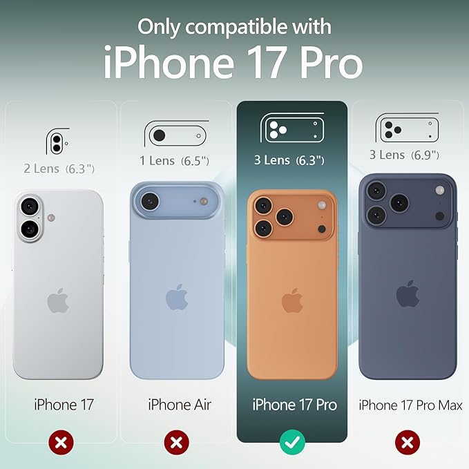 FireNova Magnetic for iPhone 17 Pro Case, Compatible with MagSafe, [Integrated Silicone Camera Control Button] [Camera Protection] Anti-Scratch Microfiber Lining Phone Case, 6.3", Teal