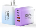 USB C Fast Charger Block, 60W Phone USB C Wall Charging Blocks, Type C Charger Fast Charging Brick, 5Port Multiport Charger Plug Power Adapter for Phone 17/16/15/14/13 Pro Max, Pad, Galaxy S25-2Pack