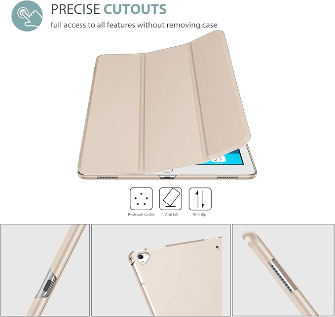 ProCase Smart Case for iPad Pro 12.9 Inch 1st and 2nd Generation (2015 and 2017 Model), Stand Cover Support Auto Sleep/Wake -Starlight