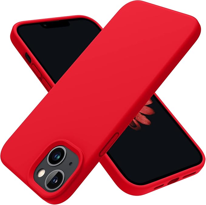OTOFLY Designed for iPhone 14 Plus Case, Silicone Shockproof Slim Thin Phone Case for iPhone 14 Plus 6.7 inch （Red）