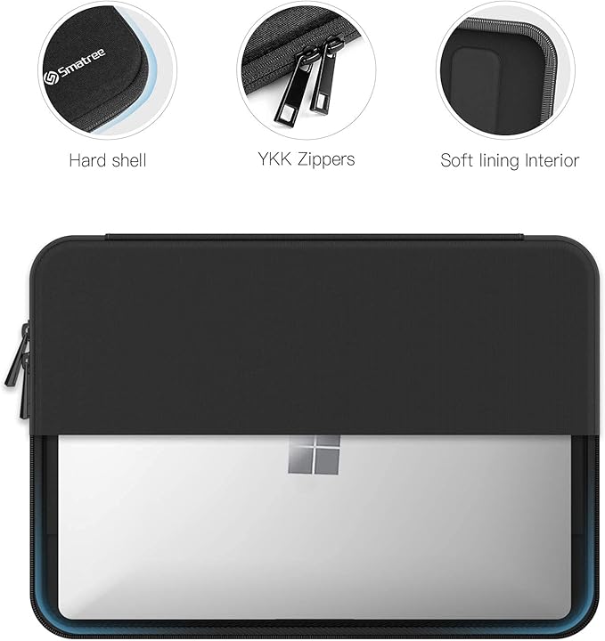 Smatree Hard Laptop Sleeve Case for 13 inch Microsoft Surface Pro Copilot+PC, for 13 inch Microsoft Surface Pro 11/10/9/8/7/6/5/4, for 12.4inch SurfaceLaptop Go 3/2, for 12.4inch SurfaceLaptop Go