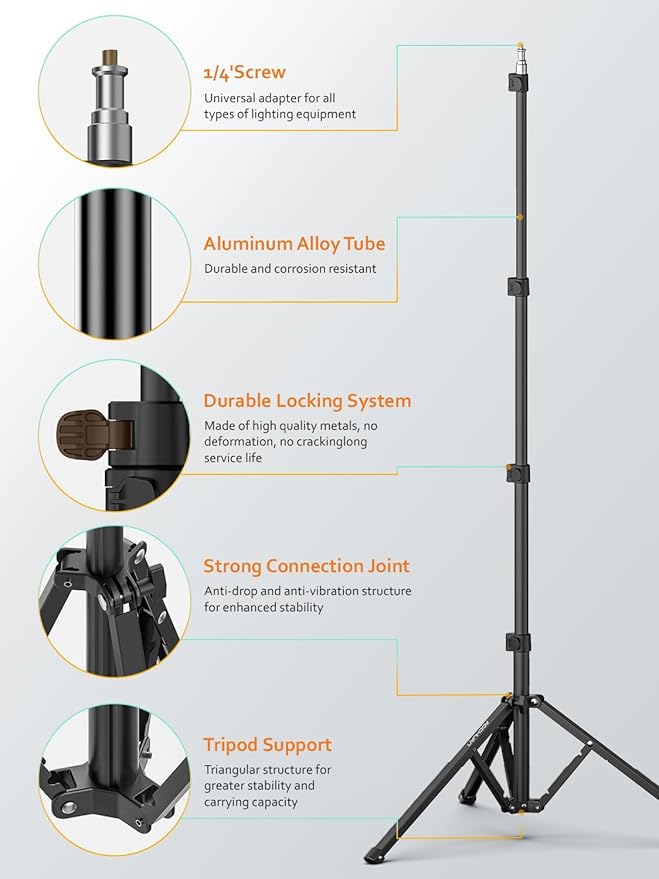 AOCHUAN XE AI Version&AOCHUAN 1.7M Complete Camera Tripod Gimbal Stabilizer for Smartphone,NO APP AI Tracking, Gesture Control, Inception Gimbal with TikTok YouTube,3-Axis Foldable Gimbal stabilizer