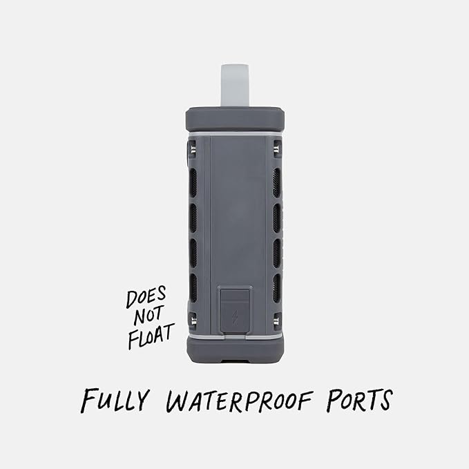 Turtlebox Ranger: Loud! Outdoor Portable Bluetooth 5.4 Speaker | Rugged, Waterproof, Ultra-Portable | Plays to 105db, Deep Bass, Shockproof, Unlimited Pairing for Full Stereo Experience, Gray