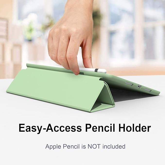 Case for iPad Air 3 / Pro 10.5 Inch, Lightweight Slim Soft TPU Trifold Stand Smart Cover, Auto Sleep/Wake Case with Pencil Holder for iPad Air 3rd Generation/Pro 10.5 - Matcha Green