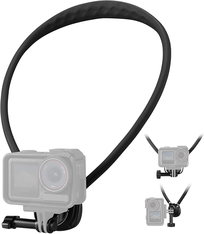 K&F Concept Neck Mount with Air Cushion, Camera POV Mount for Hands-Free POV Vlogging for GoPro Hero 13/12/11/10/9/8/7/6/5/4/MAX, Insta 360 Ace Pro 2, DJI Osmo 360 Nano Action 3/4/5 Pro, AKASO