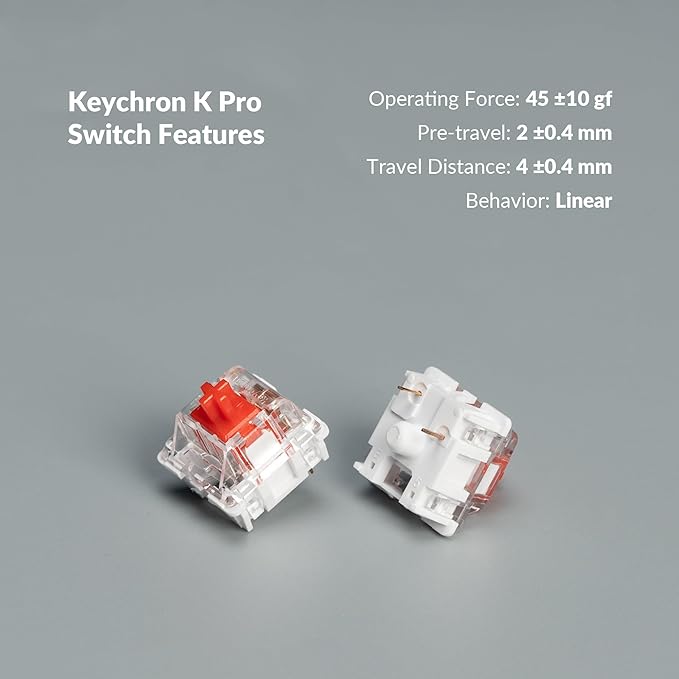 Keychron K4 Pro QMK/VIA Bluetooth Wireless Mechanical Keyboard, 96% Layout Custom Programmable Gaming Keyboard with White Backlit, Hot-Swappable K Pro Red Switch for Mac Windows Linux - White