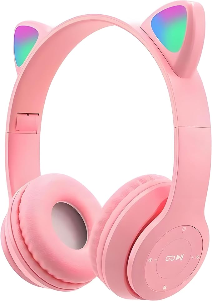 Upgraded Hybrid Noise Cancelling Headphones Over Ear with Transparent Modes Wireless Bluetooth with Mic Soft-Earpads Hi-Fi Audio Deep Bass Comfortable Fit Long Playtime for Home Office Travel Pink