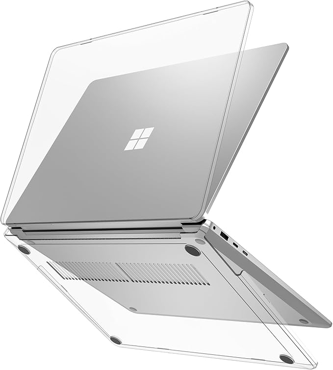 ProCase Protective Case for 15 Inch Microsoft Surface Laptop 7 2024 Release, Hard Shell Transparent Cover with Durable and Lightweight Design -Crystal