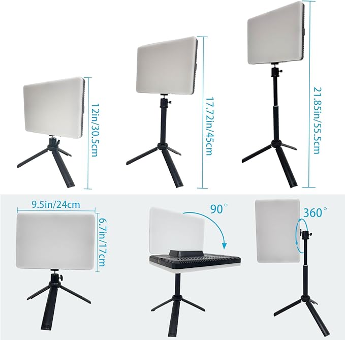 2 Pack LED Photo Lighting kit with Stand 2800-6500K Dimmable Photoshoot Lights for Product Photography,12" Background Lights for Streaming,Video Recording, Food Picture,Content Creators