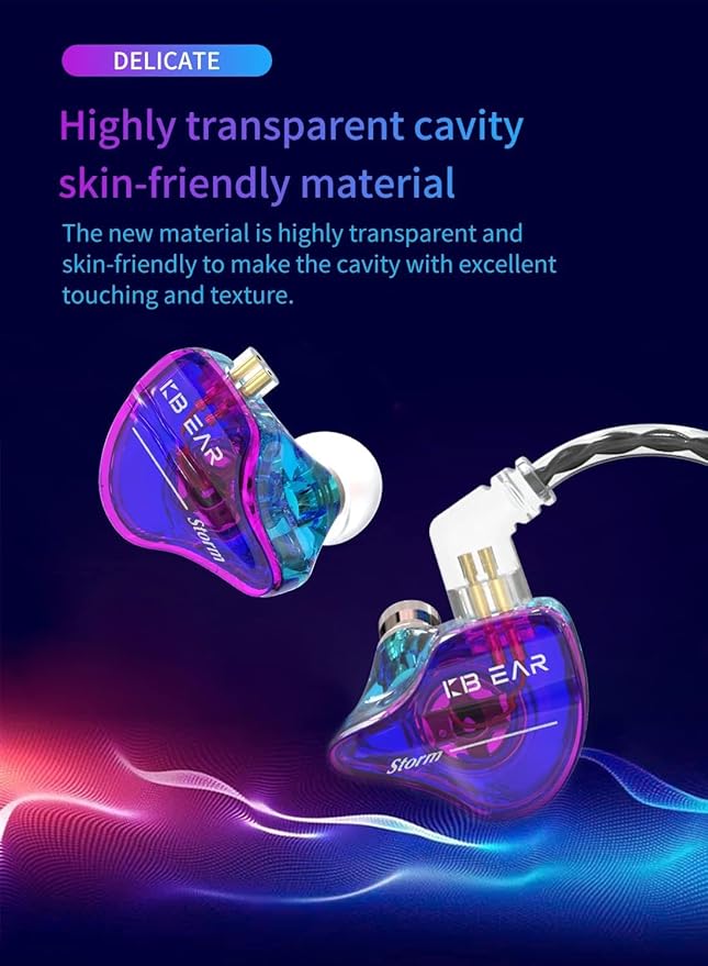 KBEAR Storm USB Type C Headphones for for Samsung Galaxy s23 s22 s21 s20 Ultra Wired Earbuds in Ear Headphones, Hi Res Detachable OFC Silver-Plated Cable