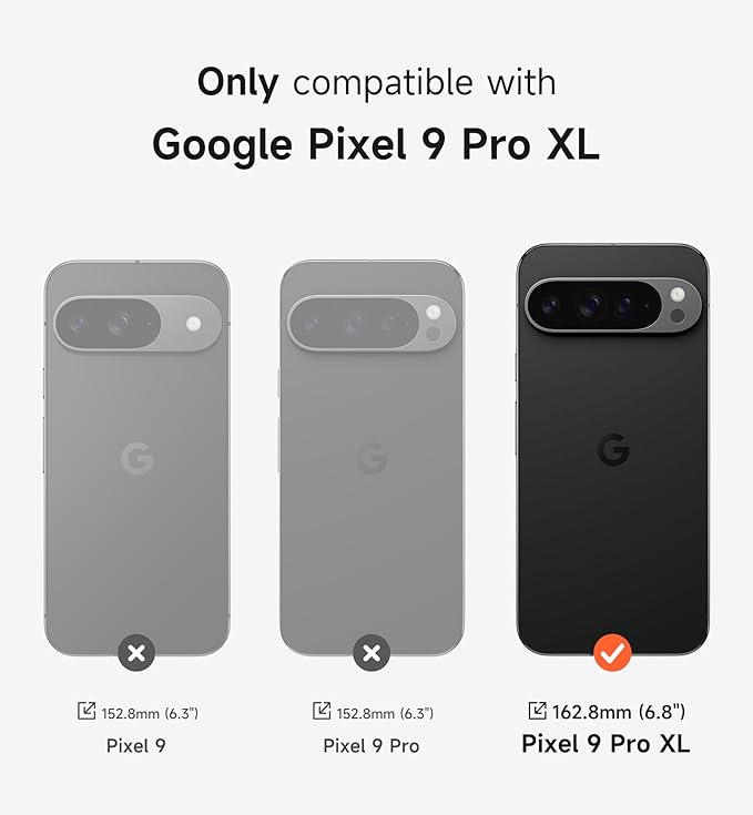 SURITCH for Google Pixel 9 Pro XL Phone Case, Compatible with MagSafe, Protective Cover with Camera Cover & Adjustable Metal Kickstand for Pixel 9 Pro XL -Black