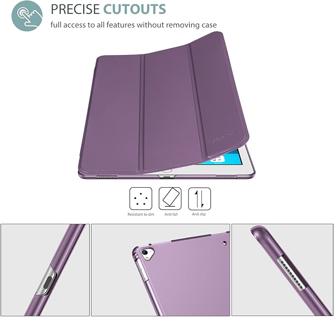 ProCase Smart Case for iPad Pro 12.9 Inch 1st and 2nd Generation (2015 and 2017 Model), Stand Cover Support Auto Sleep/Wake -Darkpurple