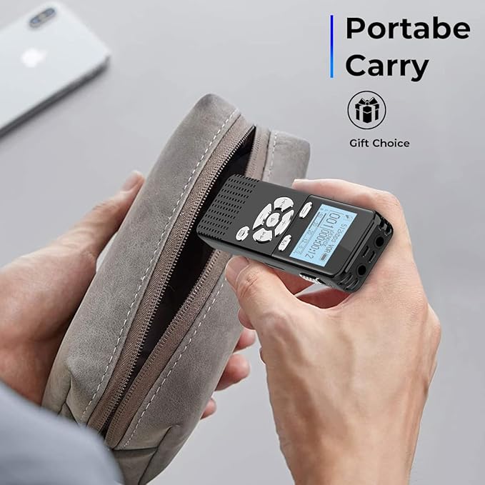 Digital Voice Activated Recorder with Playback - 72GB Audio Recording Device with 5300 Hours Recording Time - Sound Tape Recorder Listening Devices for Lecture with USB Microphone Password