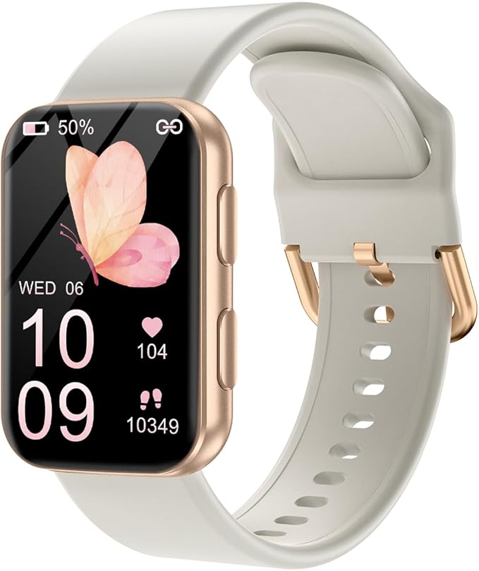 MorePro Health Fitness Tracker for Women Men, 24/7 Heart Rate Blood Pressure & Oxygen Monitoring, Sleep Tracker, 120+ Sport Modes Smart Watch, IP68 Waterproof, 2 Bands, Compatible Android iOS