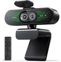 EMEET NOVA 4K Dual-Camera 4K Webcam for PC, Wide-Angle and Telephoto Cameras, Max 11X Hybrid Zoom, PDAF Focus, Remote Control, RGB Lights, Webcam with Microphone for Business or Personal Online Calls