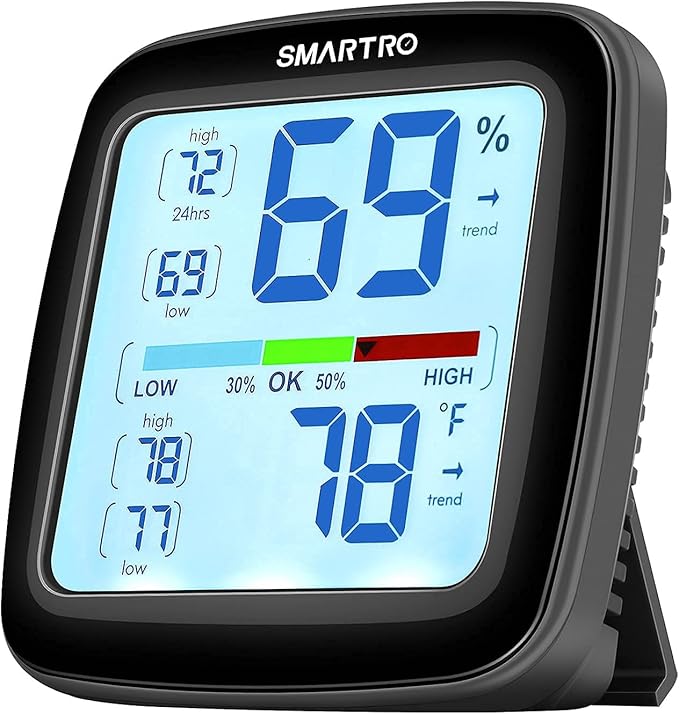 SMARTRO SC92 Professional Indoor Outdoor Thermometer Wireless and SC42 Professional Digital Hygrometer Indoor Thermometer Room Humidity Gauge Temperature and Humidity Meter & Pro Accuracy Calibration