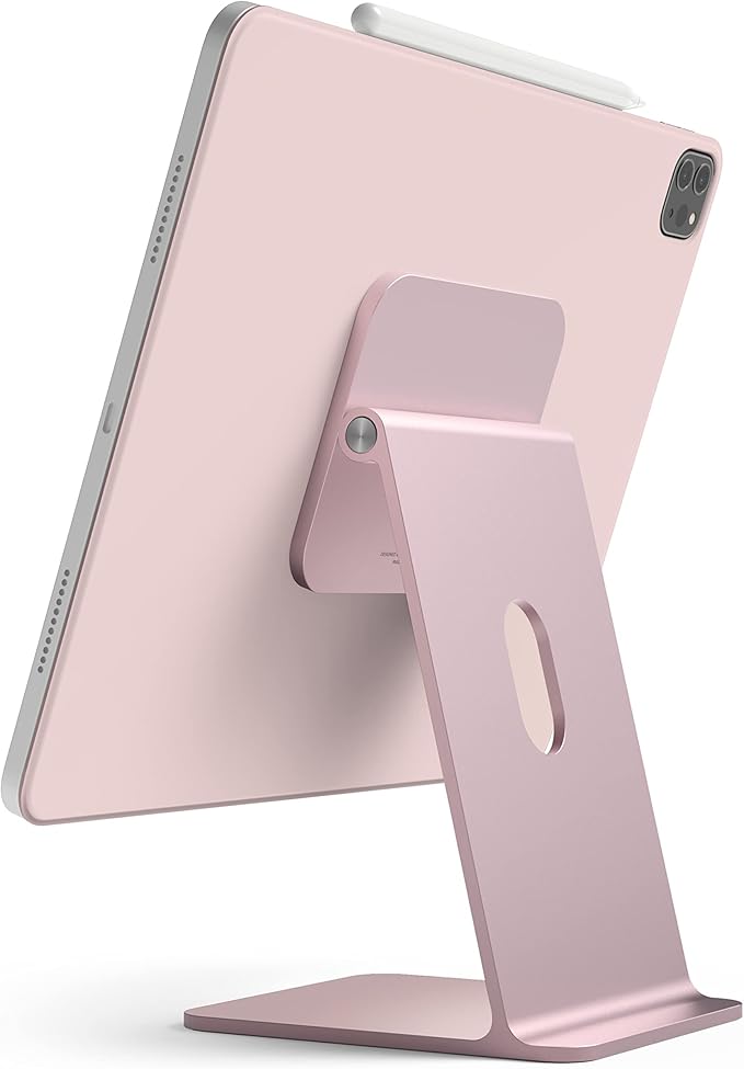 elago Premium iPad Magnetic Stand Designed for iPad Pro 12.9"(5th,4th Gen), 11"(3rd,2nd Gen), Air 10.9"(5th,4th Gen), Mini 8.3"(6th Gen, A17 Pro), 10.9"(10th Gen) [Sand Pink]
