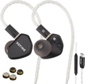 Klean in Ear Monitor, Wired Gaming Earbud, 10mm DLC Diaphragm Dynamic Driver, Wired Earbuds, Interchangeable Tuning Nozzles, HiFi IEM for Audiophile, Musician & Gaming (with Mic USB-C)