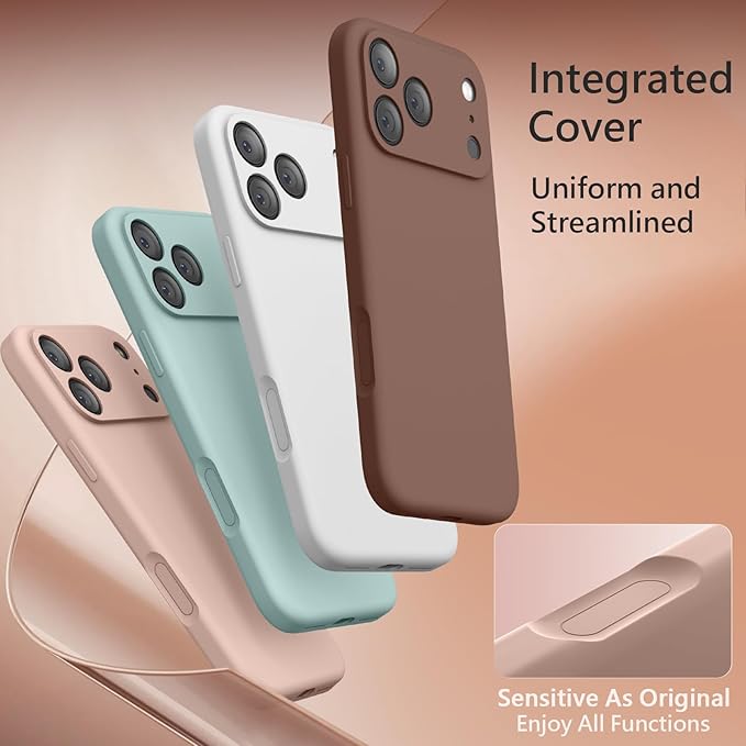 FireNova Magnetic for iPhone 17 Pro Case, Compatible with MagSafe, [Integrated Silicone Camera Control Button] [Camera Protection] Anti-Scratch Microfiber Lining Phone Case, 6.3", Pinksand
