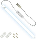 TrueColor USB-Powered LED Light Bar with Frosted Cover for Under Cabinet, Under Monitor, TV Backlight – Easy-Install - Adhesive & Mounting Brackets Included - 100,000 Hours Lifetime (18", Daylight)