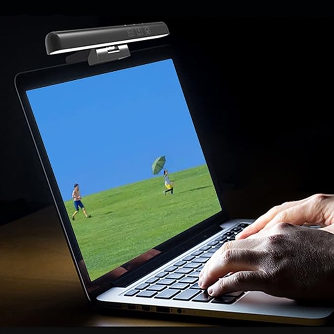 Acogedor Laptop Monitor Light Bar, LED Laptop Light Bar for Keyboard, with Stepless Dimming, No Screen Glare, Space Saving, Laptop Light Clip On