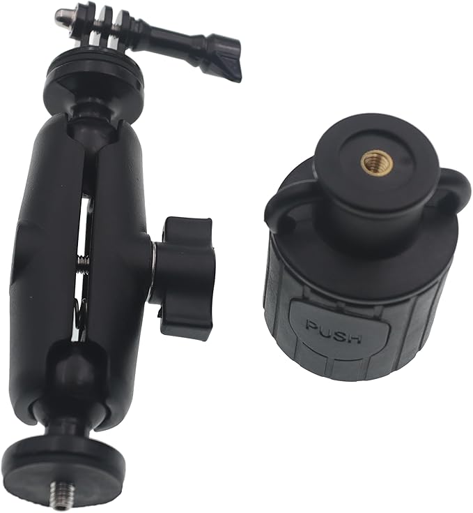 360 Degree Kayak Action Camera Mount Universal Adjustable,Kayak Rail Track Camera Holder, Compatible with GoPro Hero 12 11 10 9 8 7 Ball Head Camera Mount
