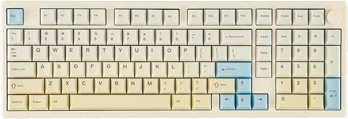 EPOMAKER Galaxy100 Lite QMK/VIA Gaming Keyboard with 8000mAh Battery and Numpad, 1800 Aluminum Mechanical Keyboard, USB-C/BT/2.4Ghz, Hot-Swap, Creamy Sound (Creamy White, Wisteria Linear Switch)