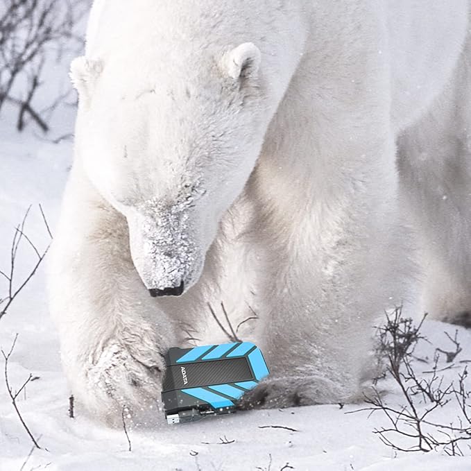 ADATA HD710 Pro - 1 TB External Hard Drive - Shockproof, Waterproof & Dustproof - Durable Storage - For Gamers, Students & Professionals - Mac, PC & Linux Compatible - Blue - AHD710P-1TU31-CBL