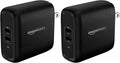 Amazon Basics 36W Dual Port USB-C Wall Charger with Power Delivery, Foldable Plug, for Tablets & Phones (iPhone 15/14/13/12/11/X, iPad, Samsung, and More), Non-PPS, 2.34 x 2.21 x 1.09 inches, Black