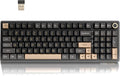 RK ROYAL KLUDGE R98 Pro Wireless Mechanical Keyboard, Creamy Bluetooth/2.4GHz/Wired RGB Gaming Keyboard with Number Pad and Knob, MDA Profile PBT Keycaps, Gasket Hot Swappable Linear Switch, Black