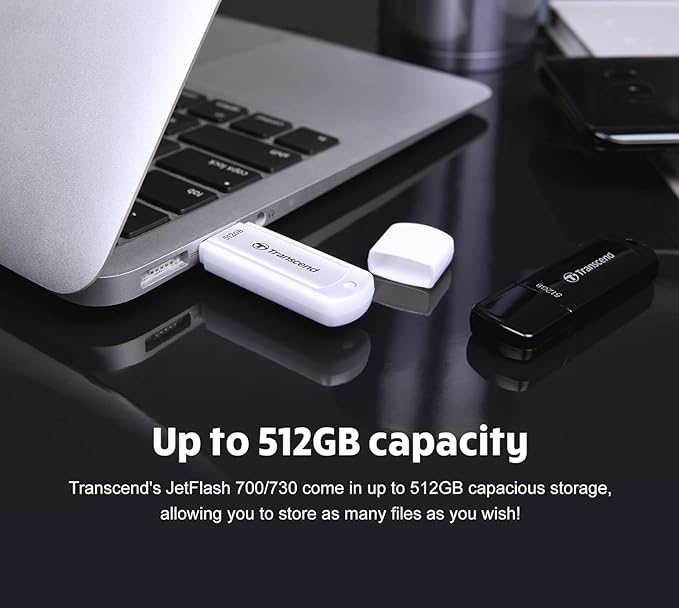 Transcend JetFlash 700 32GB USB 3.1 Gen 1 (USB 3.0/2.0) Flash Thumb Drive, Up to 100MB/s , Type-A External Data Storage Memory Stick Compatible with Computer/Laptop/Desktop/PC - TS32GJF700
