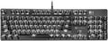 Qisan 104 Mechanical Keyboard for Gaming | Large Size USB White Backlit Gaming Keyboard Wired | US Layout Brown Switches Hot Swappable Mechanical Clicky Keyboards Compatible with PC & Laptop