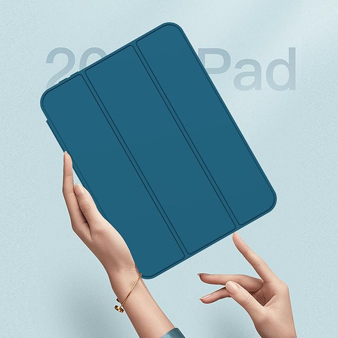 iMieet iPad mini 7 Case 2024 (A17 Pro), iPad mini 6 Case (8.3-Inch,2021 Model), iPad mini 7th/6th Generation Case with Pencil Holder, Trifold Stand Smart Case with Soft TPU Back,Teal