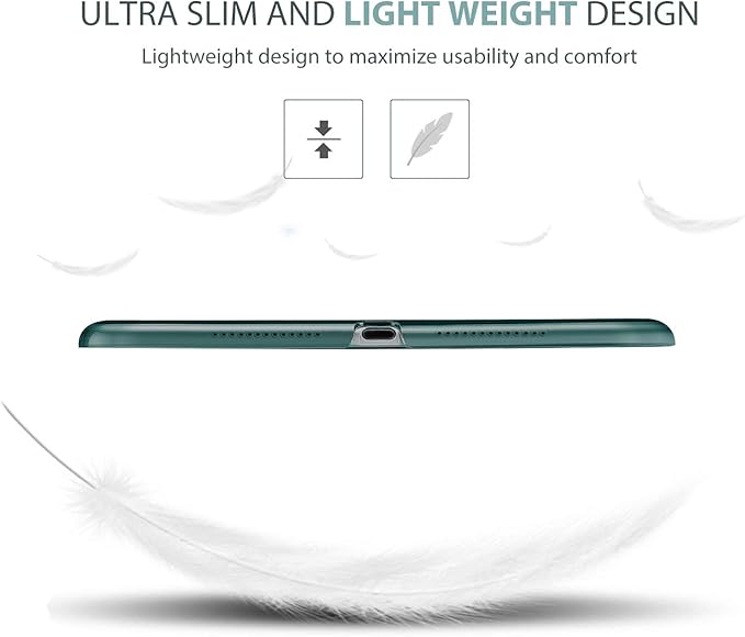 ProCase Smart Case for 10.5” iPad Air 3rd Generation 2019 / iPad Pro 2017, Slim Stand Cover with Translucent Frosted Back for iPad Air 3 -Emerald