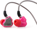 Linsoul 7Hz Salnotes Zero HiFi 10mm Dynamic Driver in-Ear Earphone IEM with Metal Composite Diaphragm Stainless Steel Faceplate Detachable 2Pin OFC Cable (Rose, Without Mic)