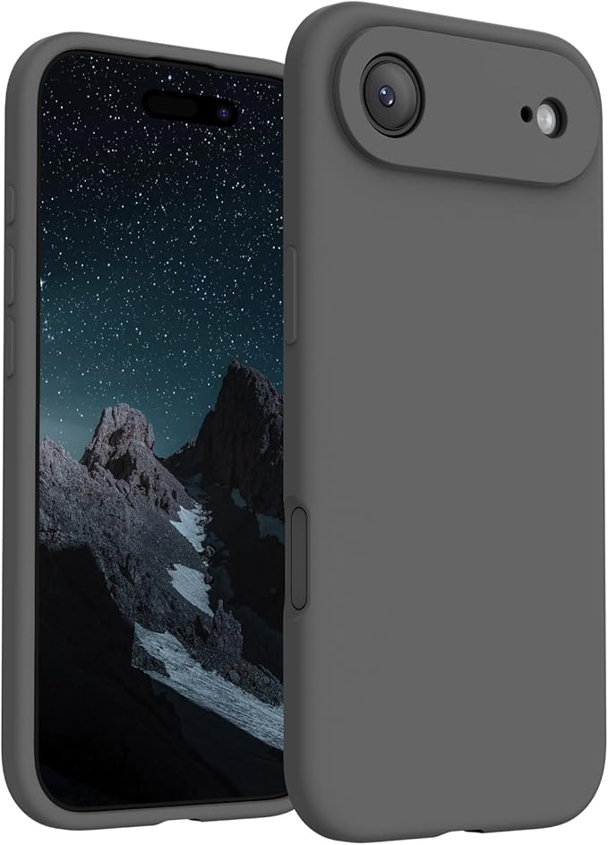 FireNova Magnetic for iPhone Air Case, Compatible with MagSafe, [Integrated Silicone Camera Control Button] [Camera Protection] Microfiber Lining Phone Case for iPhone 17 Air, 6.5", Space Gray