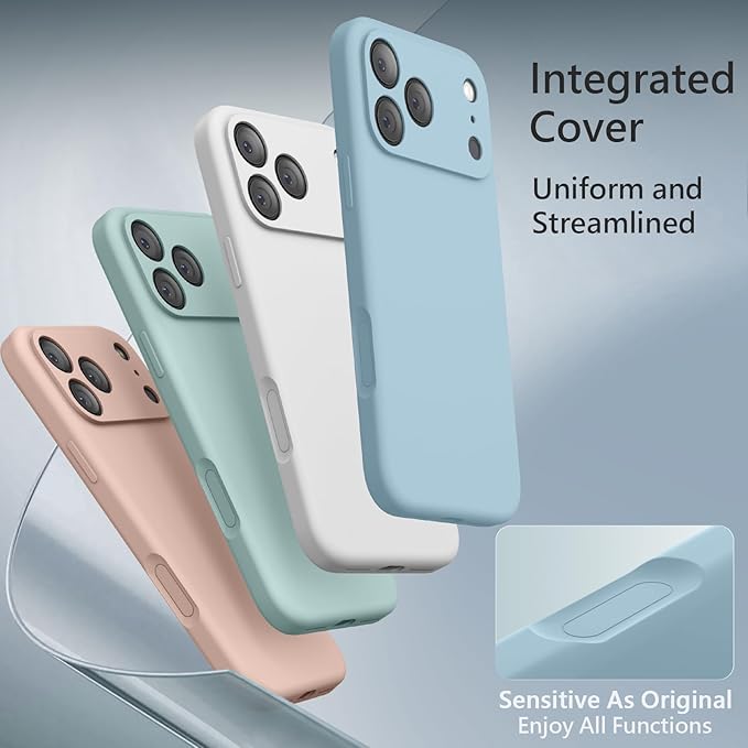 FireNova Magnetic for iPhone 17 Pro Max Case, Compatible with MagSafe, [Integrated Silicone Camera Control Button] [Camera Protection] Anti-Scratch Microfiber Lining Phone Case, 6.9", Sky Blue