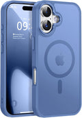 Newfuture Magnetic for iPhone 17 Case [Compatible with Magsafe] [Military Grade Drop Protection] Translucent Matte Anti-Scratch Shockproof Protective Phone Cover 6.3 Inch, Light Blue