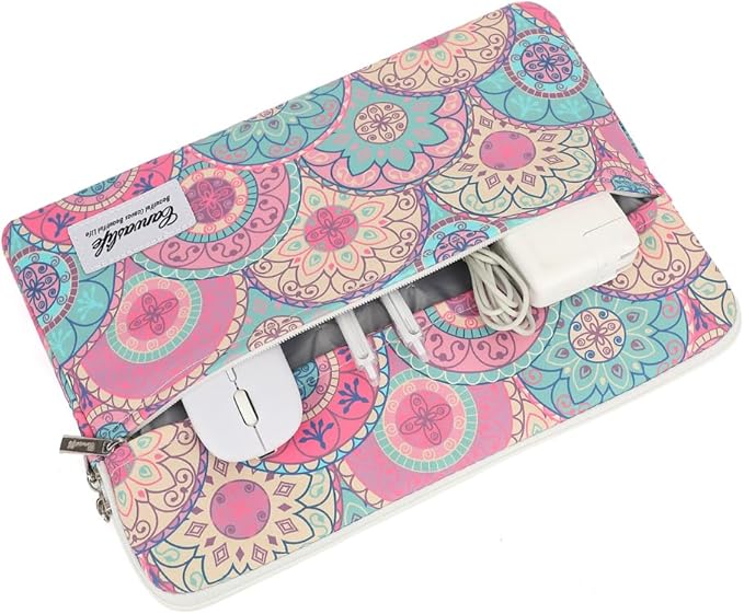 Notebook Computer 13-13.3-inch Notebook case, Suitable for MacBook Air/Pro 13 /Pro 14, HP Dell ASUS Lenovo Notebook, Polyester Upright Computer case with Pocket (Bandanna)