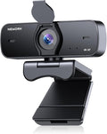 4K Webcam for PC with 2 Noise-Cancelling Microphones, Stable Auto Focus, Plug&Play Computer Camera for Online Teaching, Meetings, and Remote Communication