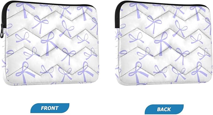 Laptop Case Sleeve, Blue Purple Bow Pattern Shockproof Protective Computer Carrying Cover, Briefcase Handbags 13-13.3inch Laptop Sleeve Bag