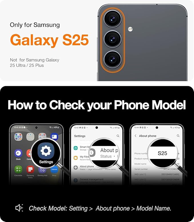 TORRAS Magnetic Shockproof for Samsung Galaxy S25 Case, Fit for MagSafe, 4X Military Grade Protection, Translucent Hard Back Slim Case for Samsung S25 Case, Anti-Fingerprint Anti-Scratch, Black