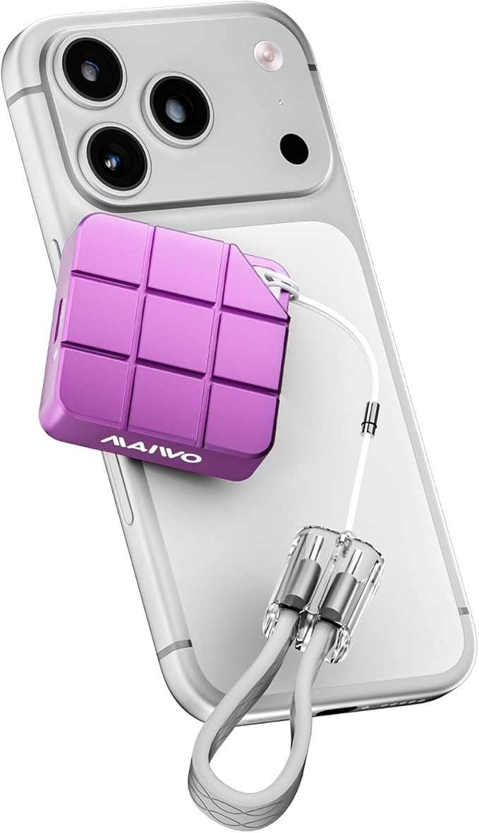 MAIWO 2TB Portable External Solid State Drive Build-in M.2 2230 PCIe NVMe SSD, USB C 3.2 Up to 1050MB/s, Mini Cute PSSD for iPhone 15 16 17 Pro Max MacBook Pro Air, Aluminum (Pinkish Purple)