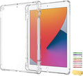Clear Case for iPad 10.2 inch (2021/2020/2019), iPad 9th/8th/7th Generation Cover with Pencil Holder Lightweight Thin Crystal Transparent Shockproof Soft TPU Back Protective Shell, Clear