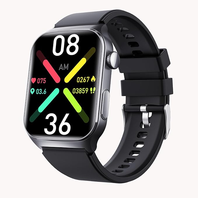 Fall Detection Smart Watch for Seniors Fall Alert Watch with SOS Heart Rate Monitor Sleep Monitoring Pedometer for Android iOS